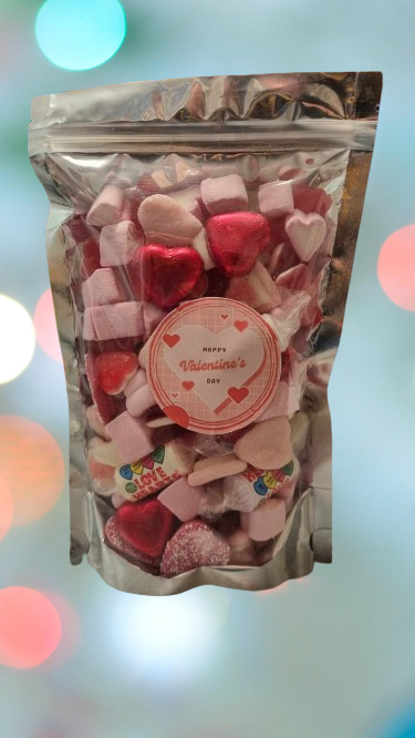 Valentines day Pick n Mix Sweet Pouch - 500g and 1kg mix of jelly, fizzy and chocolates.