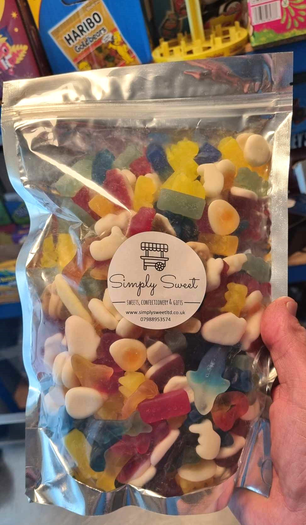 Just Jelly Pick'n'Mix sweet pouch. 500g and 1kg pouch