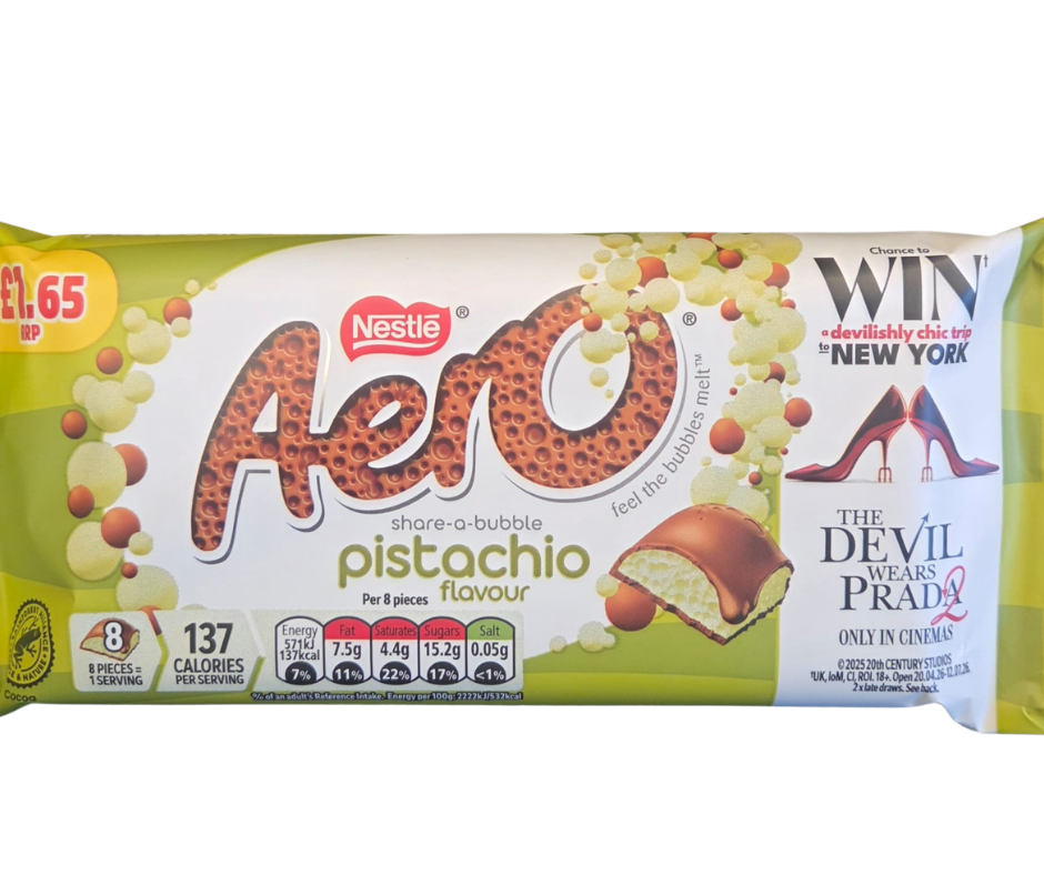 Aero Pistachio Flavour Milk Chocolate Sharing Bar 90g £1.65