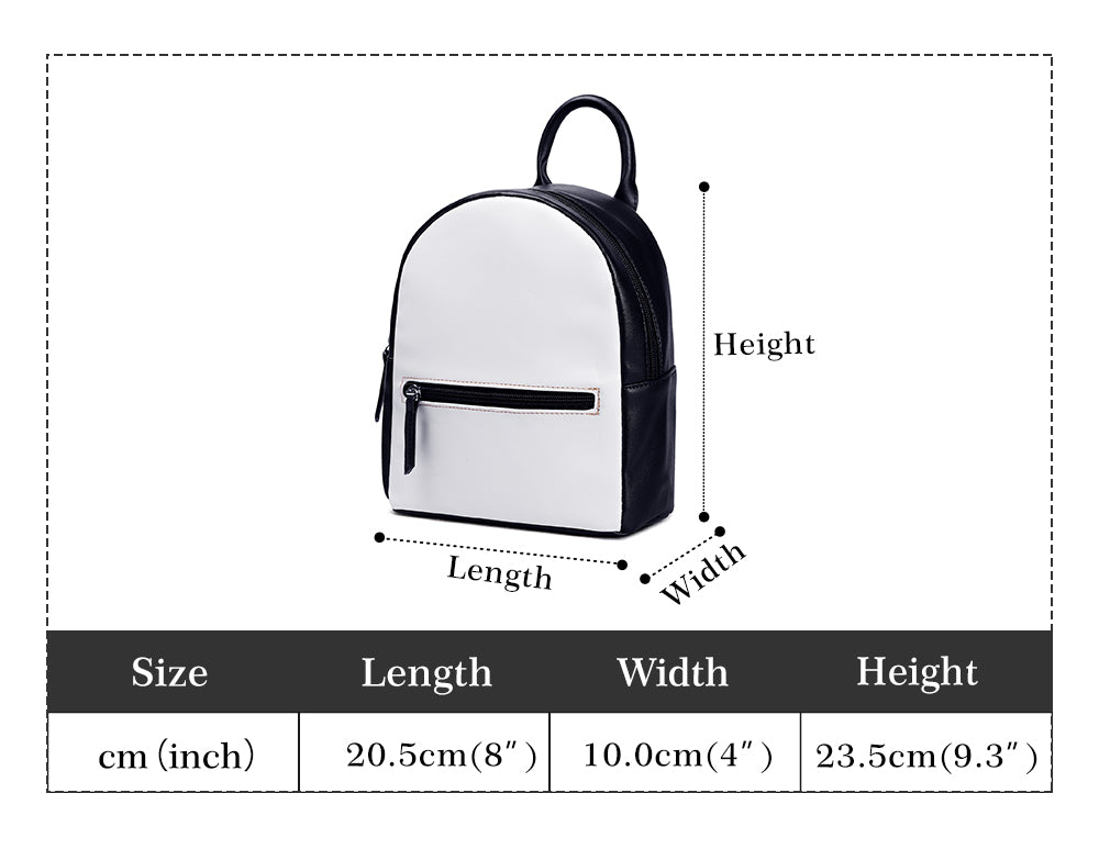 Cute PU Backpack. Hearts and Love You design. with zip pocket